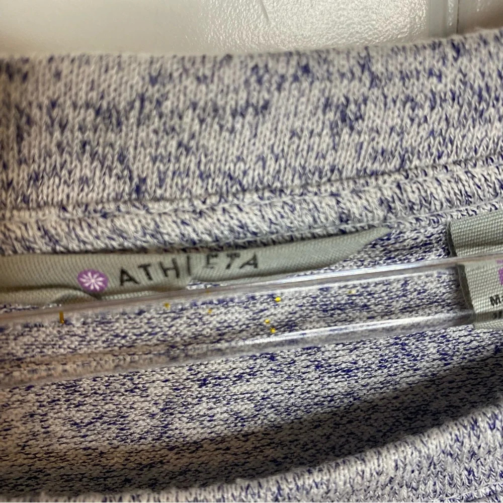 Athleta Luxe Pose Gray Purple Marled Long Sleeve Scoop Neck Tunic Top Me… - Picture 5 of 11